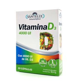 Vitamina D3 4000μi  30 cápsulas Santelle